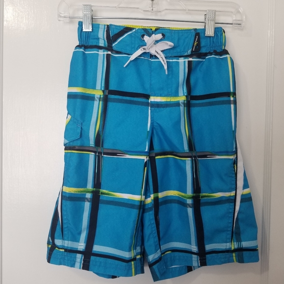 ZeroXposur Plaid Boy's Swim Trunks Size Small (8) - Picture 12 of 12